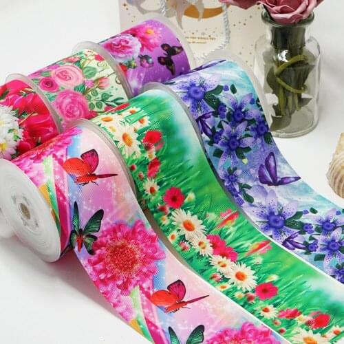 DIY Flower Printed Grosgrain Ribbon For Craft Supplies Sewing Accessories 5 Yards, Planar Resins Mold 10 Pieces. 51740