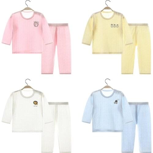 Kids Sleepwear Baby Girl Spring Cotton Sets Boys Homewear Pajamas Children Pyjamas Kids Nightwear 1-4Y Unisex Home Clothes