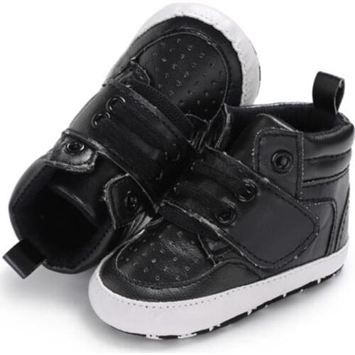 Baby Fashion Soft Soled Toddler Shoes High Top Velcro Closure Non Slip Breathable Prewalker