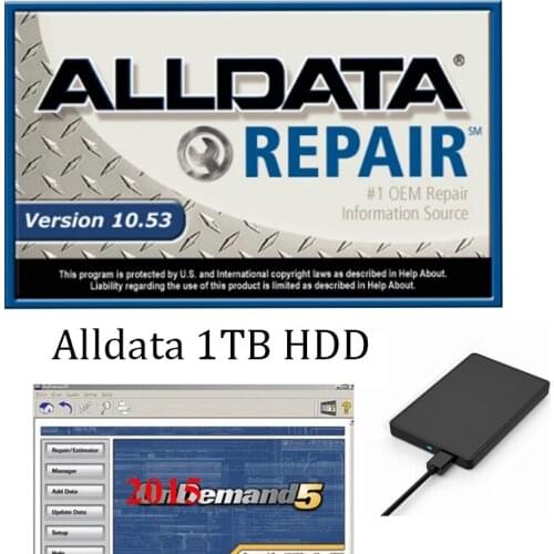 Hot Sale Alldata10.53 Repair Diagnostic Software Mit//..chell Vivid Workshop 1TB HDD USB3.0 Automotive Repair Software