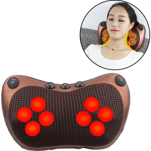 Relaxation Massage Pillow Vibrator Electric Shoulder Back Heating Kneading Infrared therapy pillow shiatsu Neck Massager