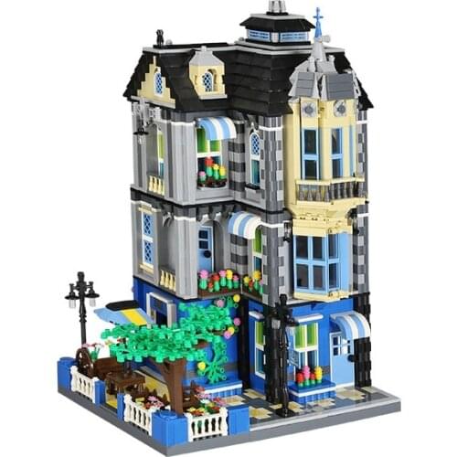 Garden Coffee House Creator Expert Bricks City Great Building Blocks Toys for Children Kids Gifts Model 2313Pcs