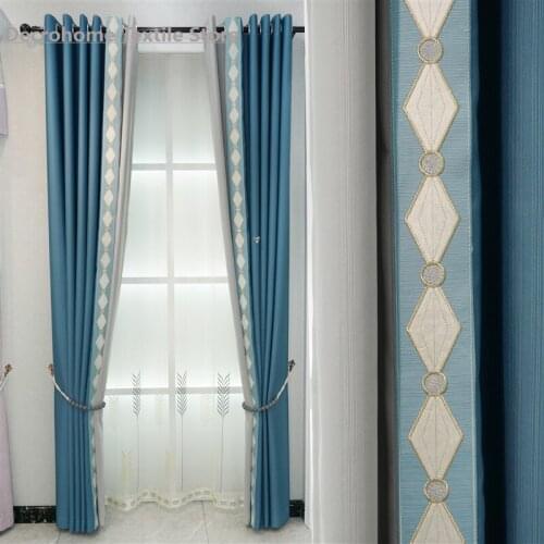 Northern European-Style Light Luxury High Precision Satin Cotton Solid Color Sheer Curtains for Living Room Bedroom Curtains