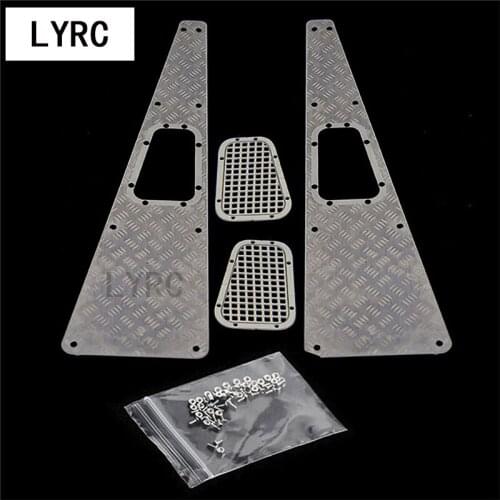 LY rc 1 Set Stainless steel cover set skid plate for traxxas trx4 land rover defend w016 RC model car upgrade parts