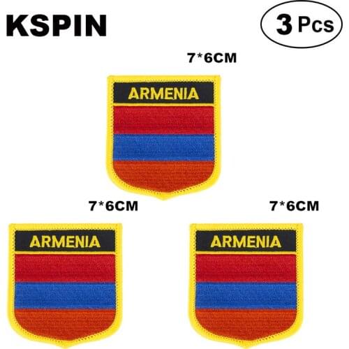 Armenia Shiled Shape flag patches national flag patches for Cothing DIY Decoration
