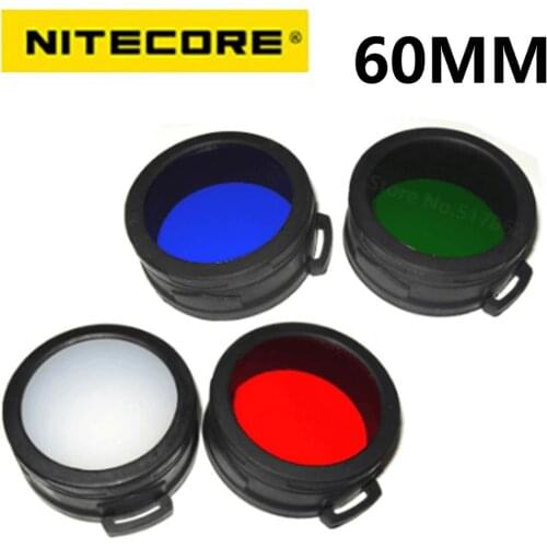 Nitecore Colour Filter(60mm) NFR60 NFB60 NFG60 NFD60 suitable for EA8 TM15 flashlight with head of 60mm