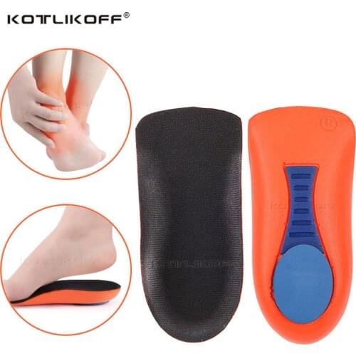 Plantar Fascia High Elasticity Insoles Super Shock Absorption Running Half Pad Arch Support Decompression Orthopedic Heel Pads