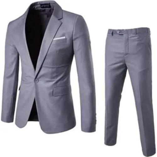 2 Sets Of Mens Suit Jacket Suitable For Wedding Slim Business Office Groom Party Jacket Clothing Mens Suit Pants Clothing 2021