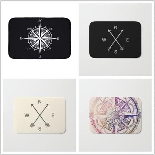 Simple Anchor Flannel Waterproof Mats Compass Arrow Carpets Bedroom Rugs Decorative Stair Mats Home Decor Crafts