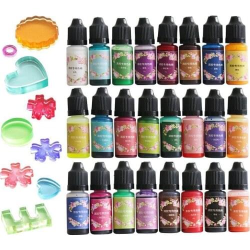 20 Colors Transparent Epoxy Resin Pigment Dye Resin DIY Jewelry Making Crafts