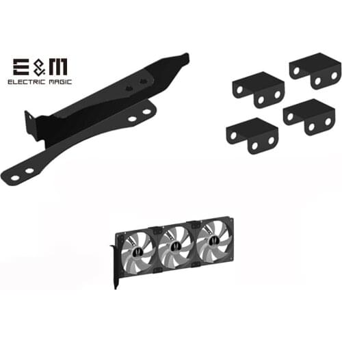 E&M Graphics Card Connector Cooling Fan PCIE Heat Radiator Ultra Silent Dissipate Temperature Control Video Card