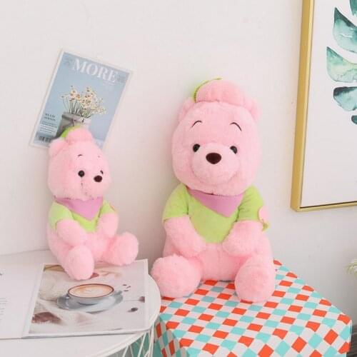 Disney Winnie Pink plush Sakura Cherry Blossom Pooh Bear Stuffed Toys Kawaii Dolls Gifts xmas Halloween Anime Fluffy Cartoon