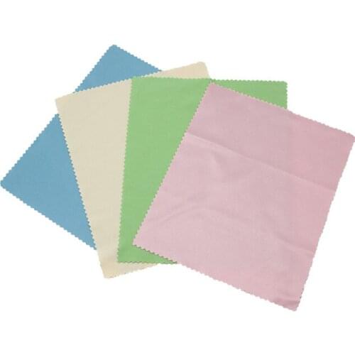 Microfiber Glasses Cloth Cleaning Portable Glasses Glasses Sunglasses Mobile Computer Screen Four-Color Needle Two Glasses Cloth