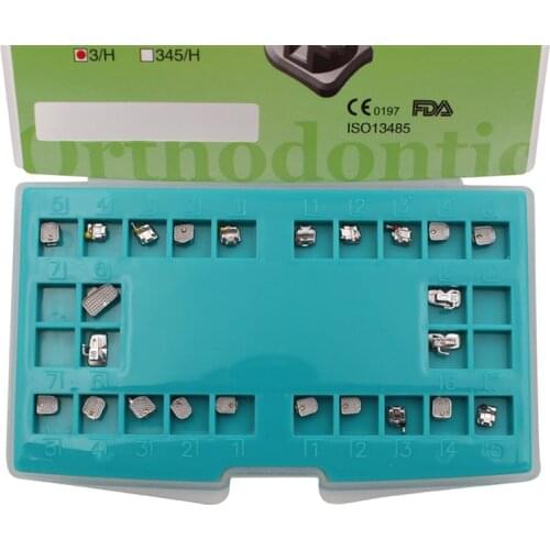 Dental Bracket Orthodontic Brace Passive Self-Ligating Brackets Roth/MBT 0.022 Hooks 3 4 5 With Buccal Tubes MIM Monoblock 24pcs