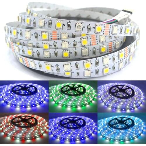 LED Strip Lights RGB 5050 300 SMD Flexible Ribbon 5M Tape Diode DC 12V IR Control Strip Non Waterproof RGB LED Light For Bedroom