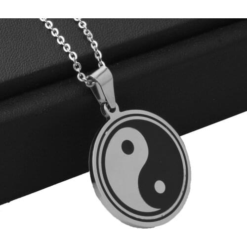 Trendy Stainless Steel Never Fade Pattern Card Mens Boys Daily Jewelry Pendant Necklace With Vertical Cross Link Chain 24inch