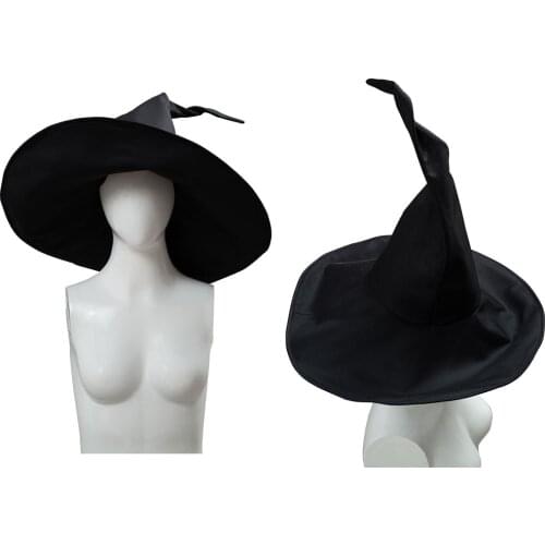 In Stock) Professor Minerva McGonagall Cosplay Hat Cap Wizards spire Black Round Hat Costume Accessories Prop