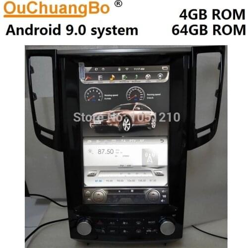 Ouchuangbo android 9.0 radio GPS for PX6 12.1 inch Infiniti FX FX25 FX35 FX37 QX70 gps audio player with 6 core 4GB RAM 64GB ROM