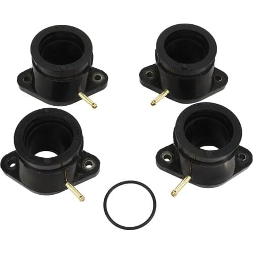 4Pcs Motorcycle Carburetor Interface Intake Outlet Manifold for Yamaha XJR1200 94-98 XJR1300 XJR1300SP 98-05 FJR1300