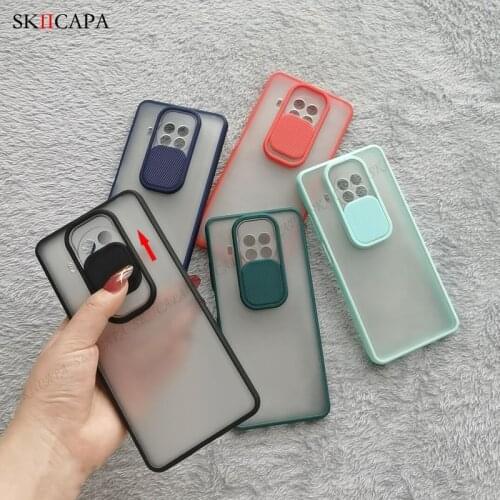 Slide Camera Lens Protection Phone Case for xiaomi 10T Lite 10T Pro Matte Soft phone cover for xiaomi mi 10t lite 10t pro cover