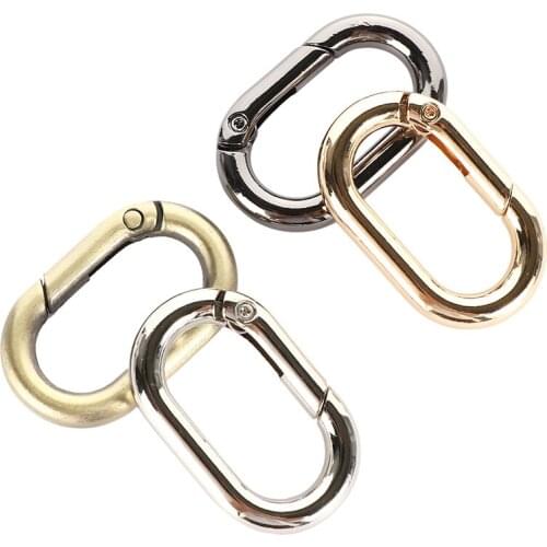 1pc O-Ring Oval Snap Hook Buckle Carabiner Keychain Outdoor Tactical Survival Zinc Alloy Climbing Handbags Clip Spring