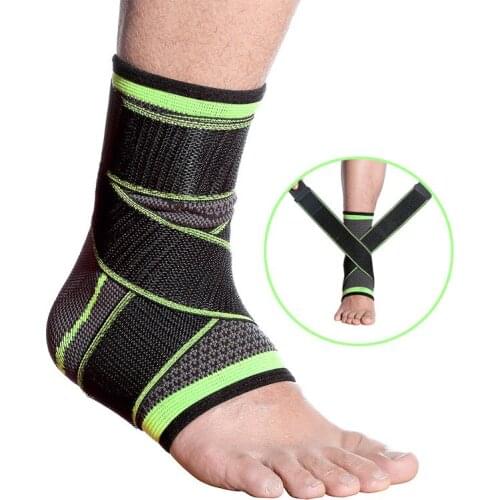 1pcs High Quality Sports Ankle Support Brace Compression Strap Sleeves Gym Supports Nylon Weave Elastic Bandage Foot Protective