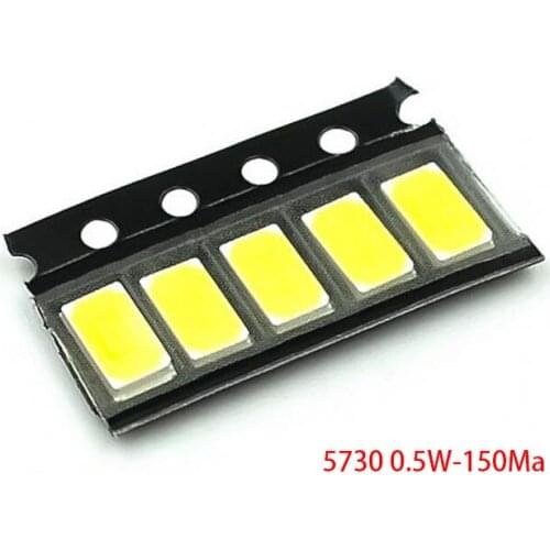 200pcs 5730 0.5W-150Ma 50-55lm 3200K Warm White Light SMD 5730 5630 LED 5730 diodes (3.2~3.4V)