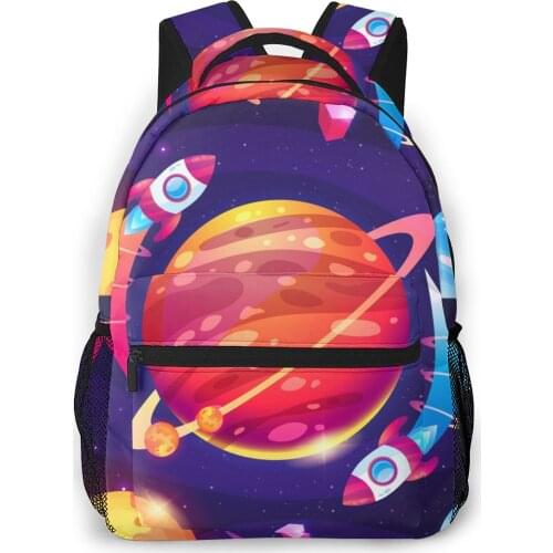 2021 Backpack Women Shoulder Bag Cartoon Galaxy Star Fashion School Bag For Teenage Girl Backpacks Travel Bag