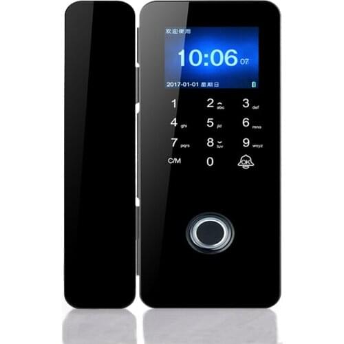 2021 Glass Door Fingerprint Lock Office Attendance Electronic Password Lock Free Hole Semiconductor Mobile Phone Unlock XM308