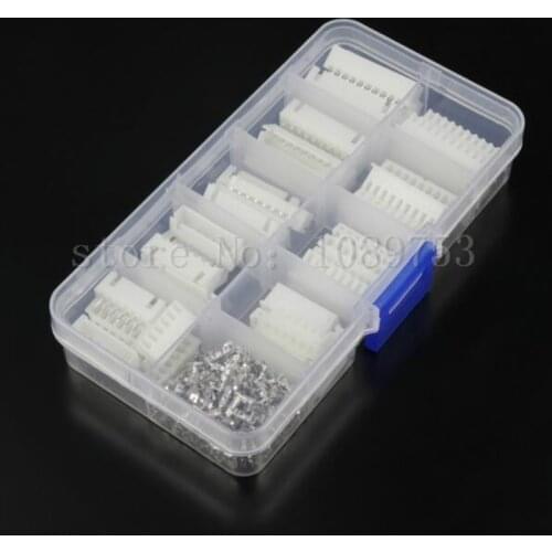 25 sets Kit in box 6p 7p 8p 9p 10pin 2.54mm Pitch Terminal / Housing / Pin Header Connector Wire Connectors Adaptor XH Kits