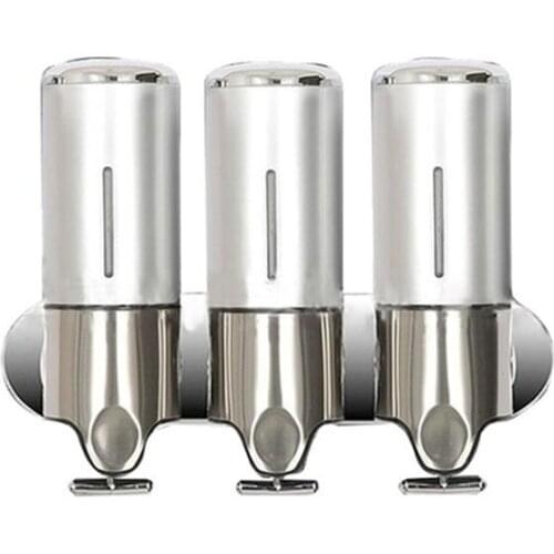 500/1000/1500ML Liquid Soap Dispenser Wall Mounted Shower Gel Dispensers Shampoo Container Pump Double Hand Bathroom Soap Bottle