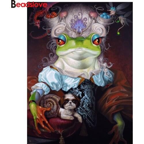5D Square/Round Diamond Embroidery Cute frog cat Diamond Mosaic sale DIY Diamond Painting Cross Stitch Full Rhinestone