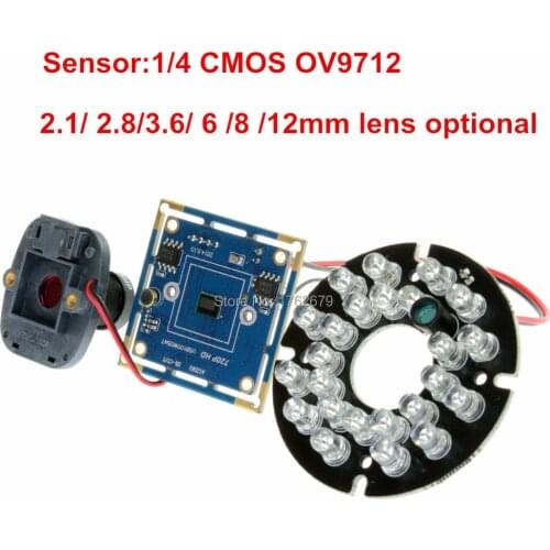 720P night vision webcams infrared UVC IR LED usb surveillance camera module with microphone