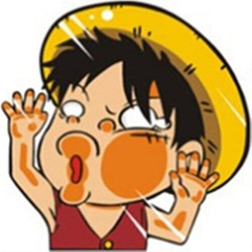 Car styling stickers super funny Pirate heroes hit glass anime images decals door window decoration comics poster film 8 styles