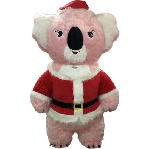 Big Christmas mascot costumes Teddy Polar Bear Koala Halloween Cosplay Inflatable costume for Advertising 3M Tall Adult