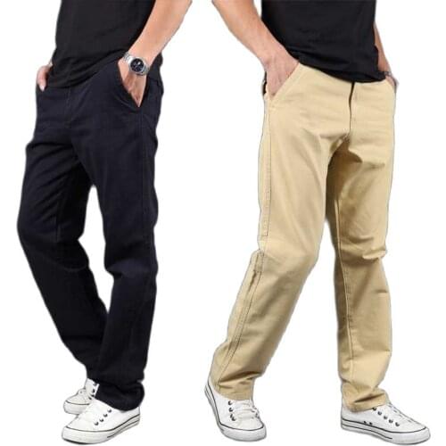 Trendy Cargo Pants Men Casual Pockets Trousers Tactical Pants Cotton Straight Loose Joggers Man Clothing