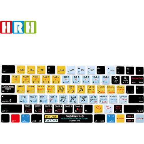 HRH Serato Scratch Live Functional Hot key Shortcuts Keyboard Covers Silicone Keypad Skin Protector For Apple Magic MLA22B/A US