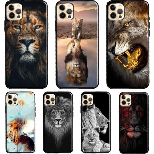 Cool King Lion Phone Case For iPhone 11 Pro Max XS XR X 12 Mini SE 2020 6S 7 8 Plus 12 Pro Max Cover