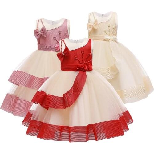 Girls tulle Lace Dress Children baby ball gown For Wedding Birthday Baptism Party Frocks vestidos costumes For 6 8 10 12 Years