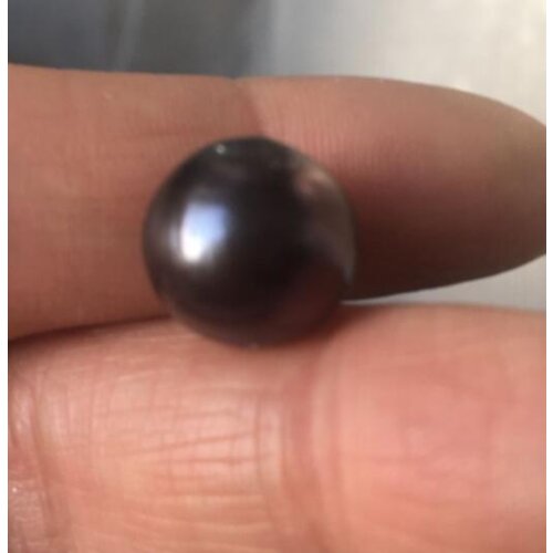 Elegant 13-14mm natural Tahitian black loose pearl match bail