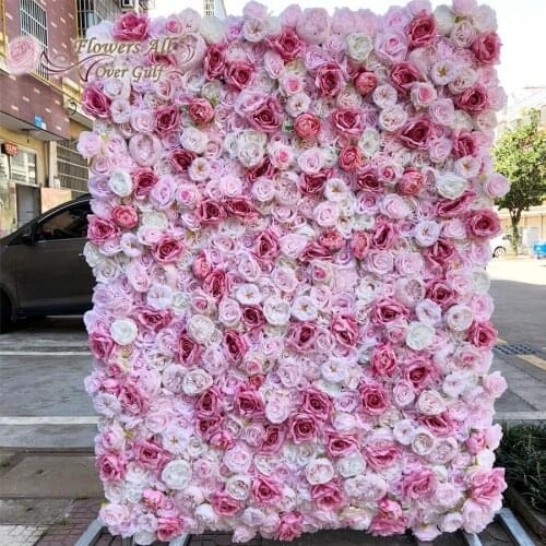 Artificial Flowers Wall And Fake Flower Runner Use Rose For Wedding Background Decoration GY668