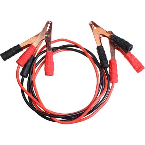 2 Meters 4-Gauge Heavy-Duty Booster Cable with 4 Copper Clamps 500AMP Automotive Vehicle Booster Cables for Motorcycle Car