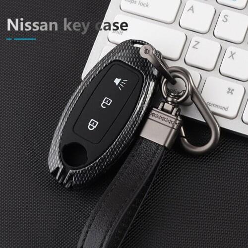 【Hot sale Newest】TPU soft key case Nissan key case key chain Carbon fiber texture For Nissan Altima GT-R 370Z Leaf Infiniti