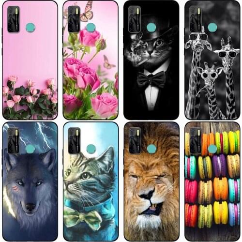 Fashion Soft silicone TPU Back Cover For Camon 15 2020 for 15 Air Phone Funda Case For 15 Pro for 15 Premier Cute Cartoon Case