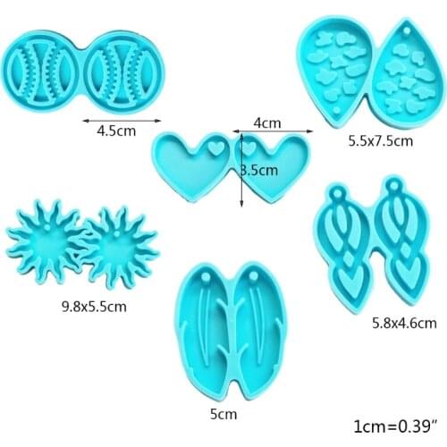 N7MF Earrings Epoxy Resin Mold Keychain Pendant Silicone Mould DIY Crafts Jewelry Casting Tools