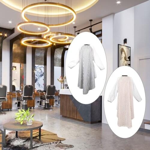 Hair Cutting Cape Hairdressing Gown Reusable Washable Easy Clean Styling Hair Cutting Cape Gown with Sleeve Hair Dresser Cape