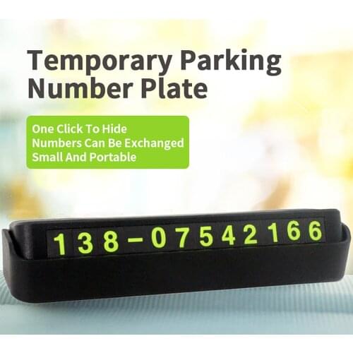 New Car Temporary Parking Card Telephone Number Card for Car Styling Phone Number Card Hidden Number Plate Stickers Accessories