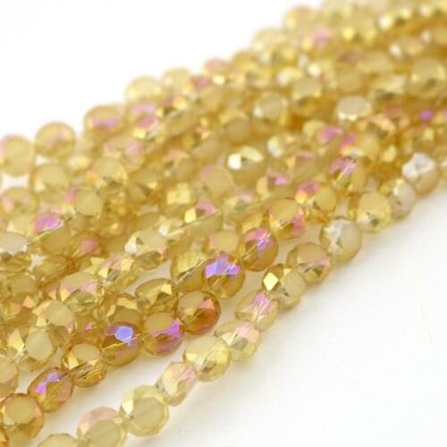 Wholesale 710pcs Flat Round Crystal 8mm Faceted Crystal Spacer Charm Beads Gold Champagne AB Color Fit Jewelry DIY Making