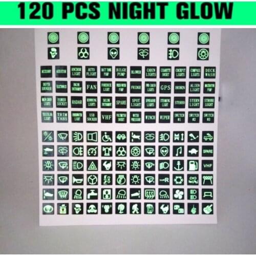 Rocker Switch Label Decal Circuit Panel Luminous Sticker For Car Marine Boat Truck Instrument Switches Relays Decor Sticker