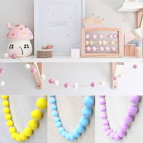 30 Hair Balls String Hanging Pendant For Home Felt Manual Birthday Christmas For Children Original Gifts Decor Accessories